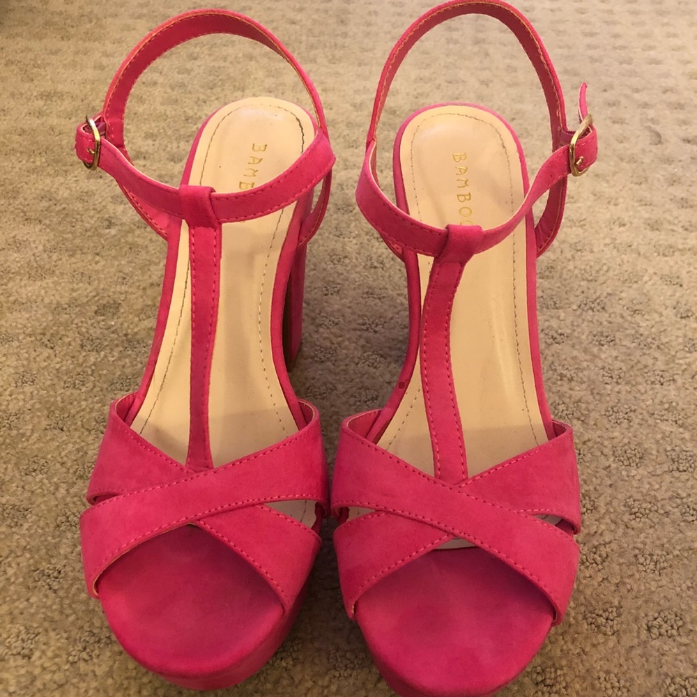 Bamboo pink platforms